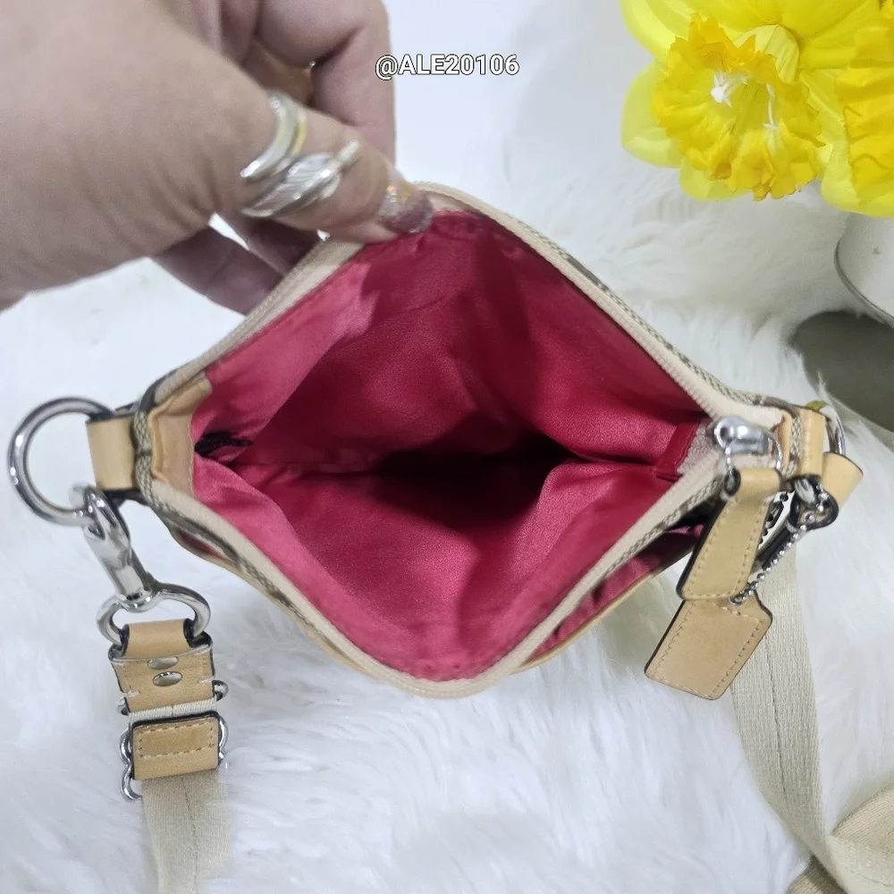 Coach Signature Stripe Crossbody Bag - Picture 12 of 14